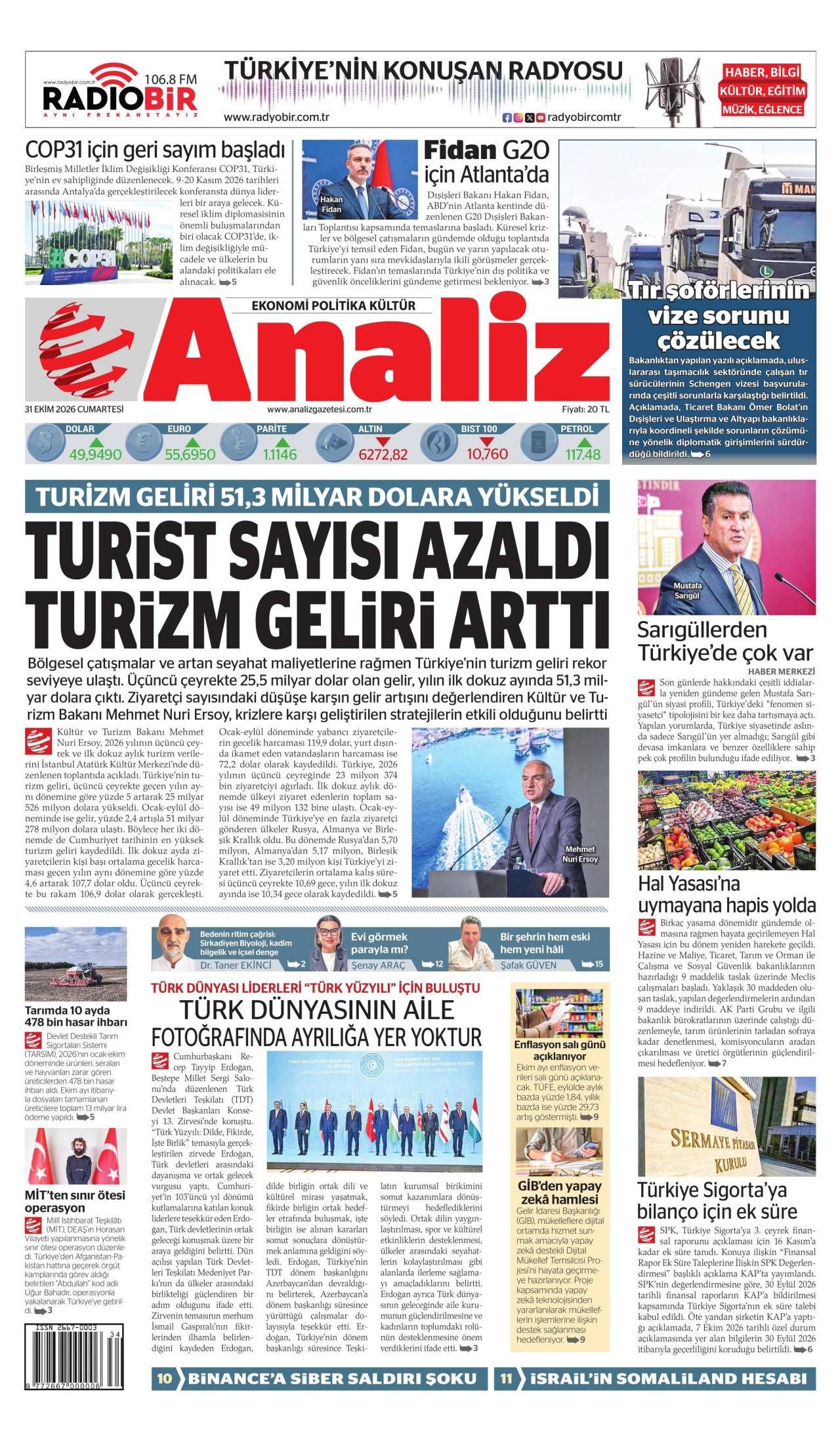 Analiz Gazetesi Gazete Manşeti