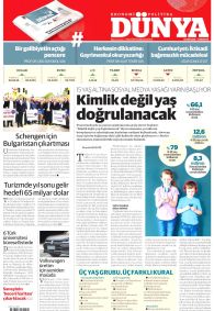 Dünya Gazetesi Gazete Manşeti