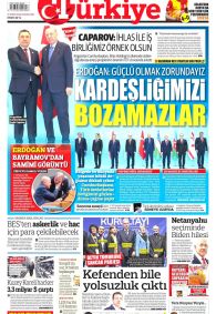 Türkiye Gazetesi Gazete Manşeti