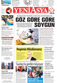 Yeni Asya Gazetesi Gazete Manşeti