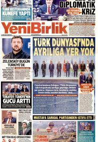Yeni Birlik Gazetesi Gazete Manşeti