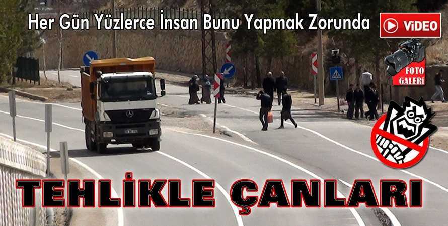 Bayburt’ta Karayolu Üzerinde Tehlike Çanları
