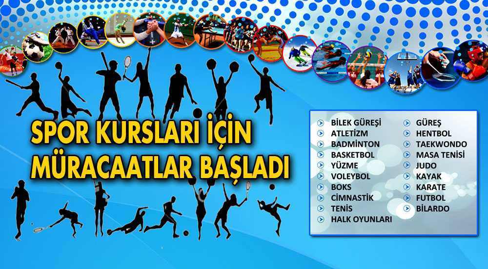 19 Branşta Spor Kursları Başlıyor