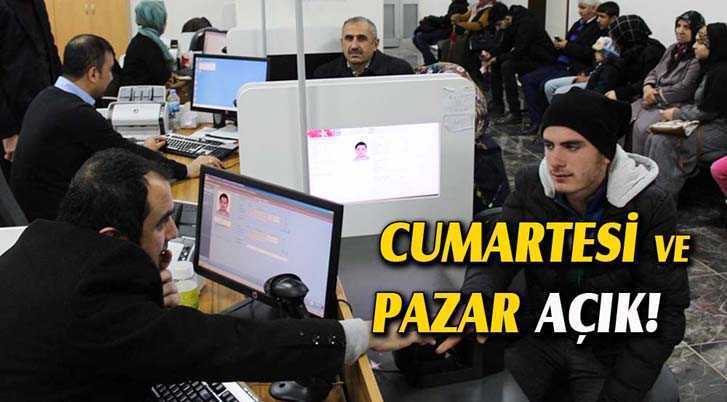 Nüfus Müdürlükleri Cumartesi ve Pazar Günü Açık Olacak
