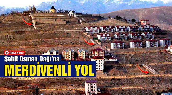 Bayburt’ta Şehit Osman Dağına Merdivenli Yol