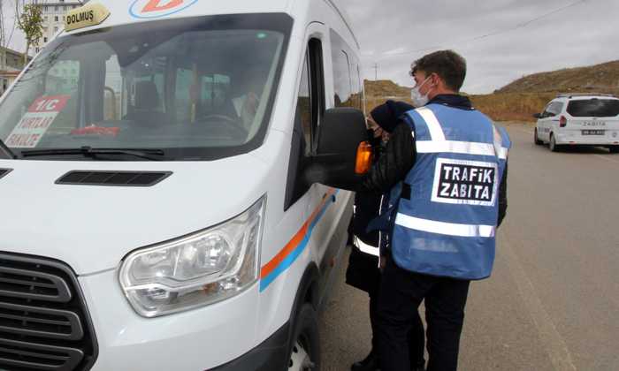 Bayburt’ta zabıta denetim ekiplerinden dolmuş denetimleri