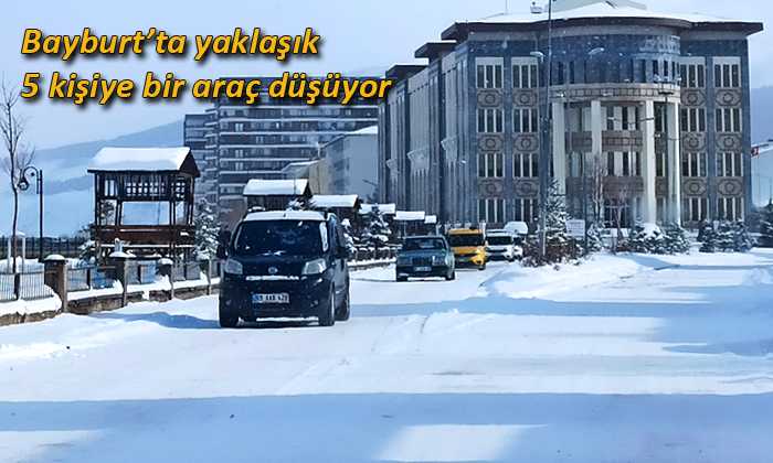 Bayburt’ta toplam araç sayısı belli oldu