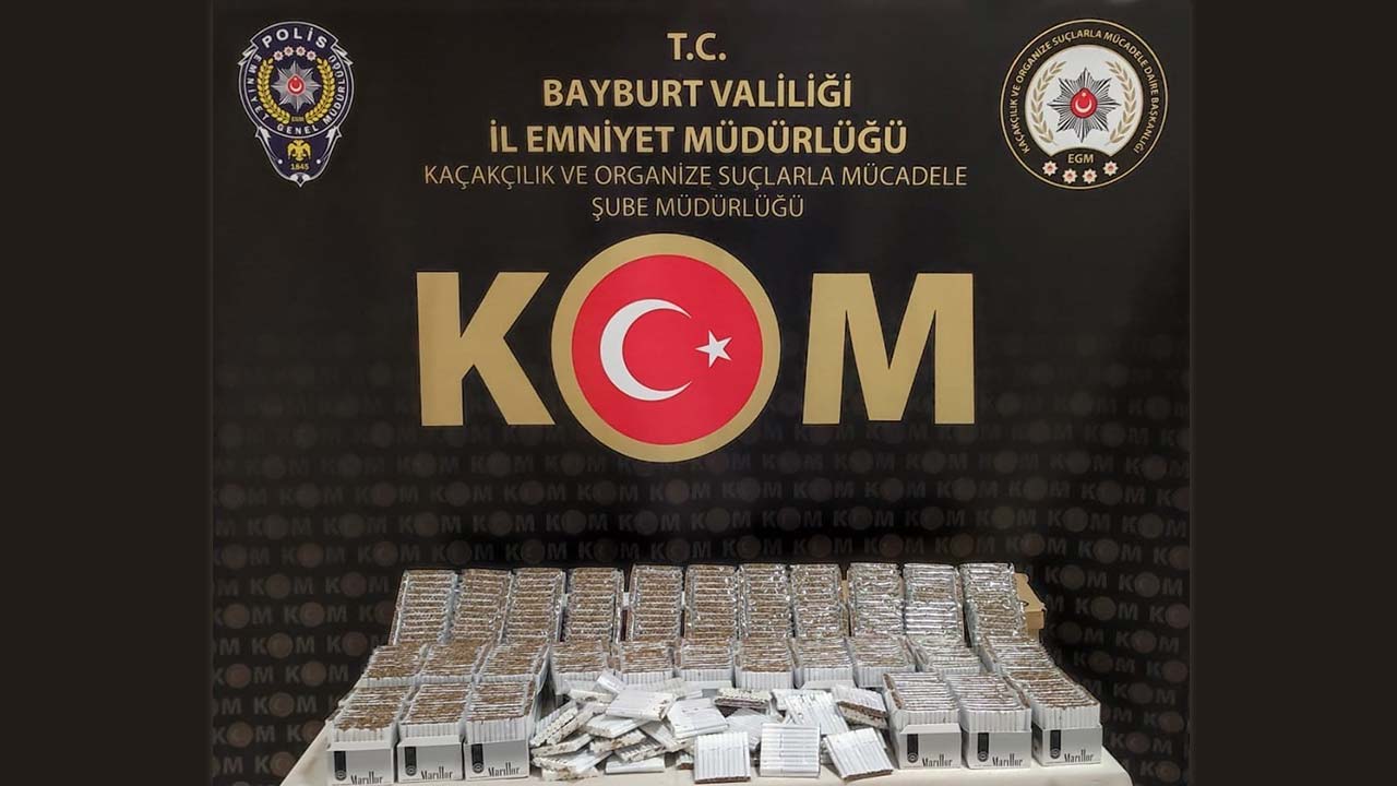 Bayburt’ta Kaçakçılık Operasyonu! 10.000 Adet Kaçak Makaron Ele Geçirildi