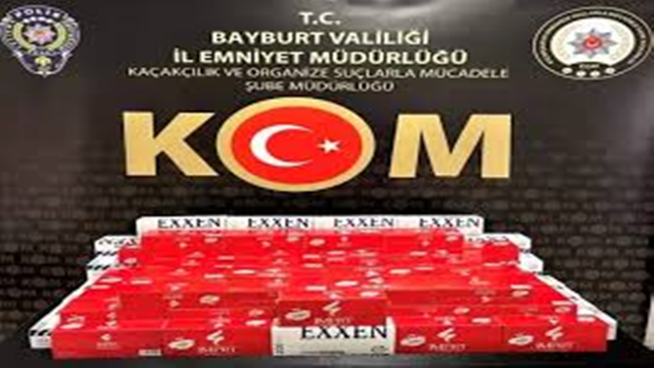 Bayburt’ta 20 Bin Adet Bandrolsüz Boş Makaron yakalandı