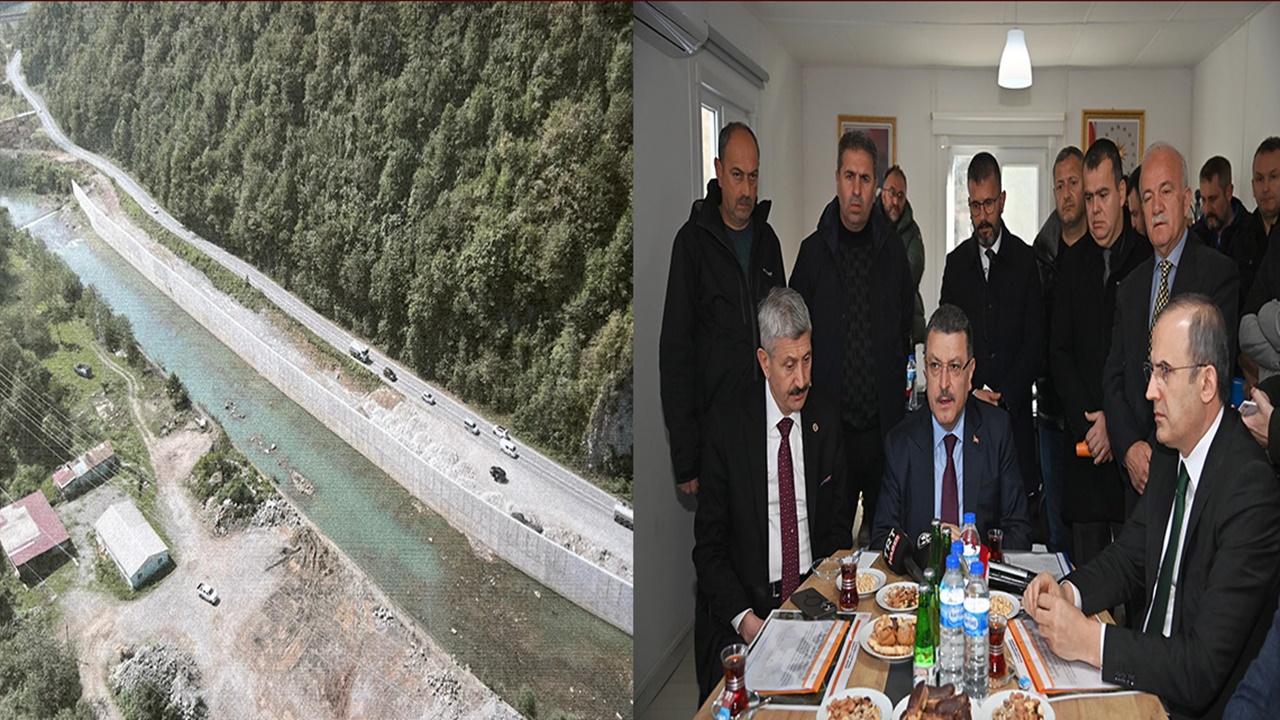 Trabzon Büyük Şehir Belediye Başkanı yapımı devam eden Araklı-Bayburt yolunda incelemeler gerçekleştirdi