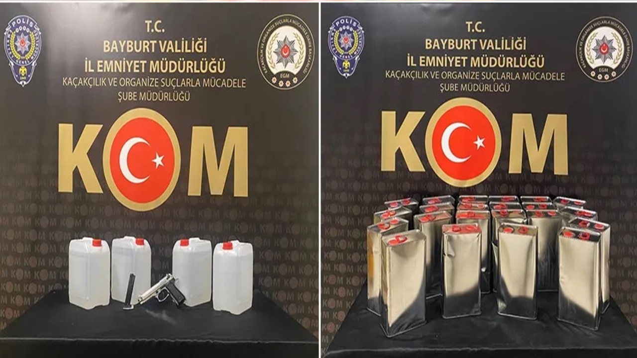 Bayburt’ta 130 Litre Sahte Alkol Ele Geçirildi: 4 Kişi Gözaltında