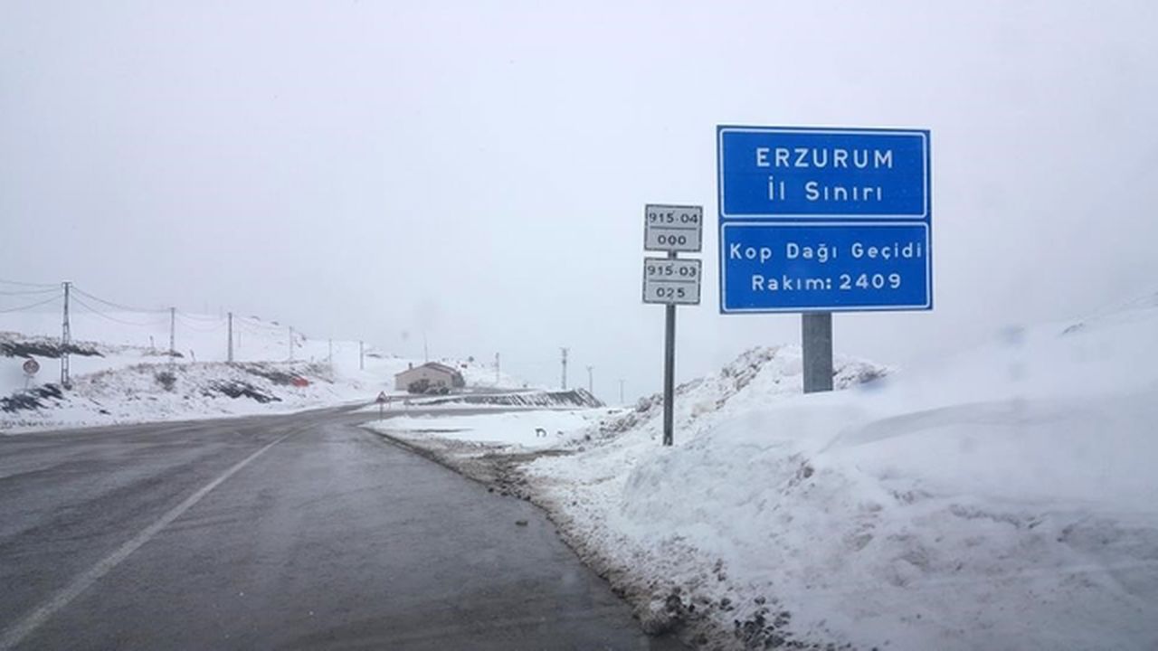 Kop Dağı’nda Kar Yeniden Yüzünü Gösterdi: Sürücülere Dikkat Uyarısı